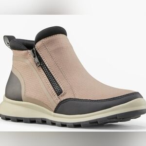 Women’s Taupe & Black Zip Ankle Bootie
